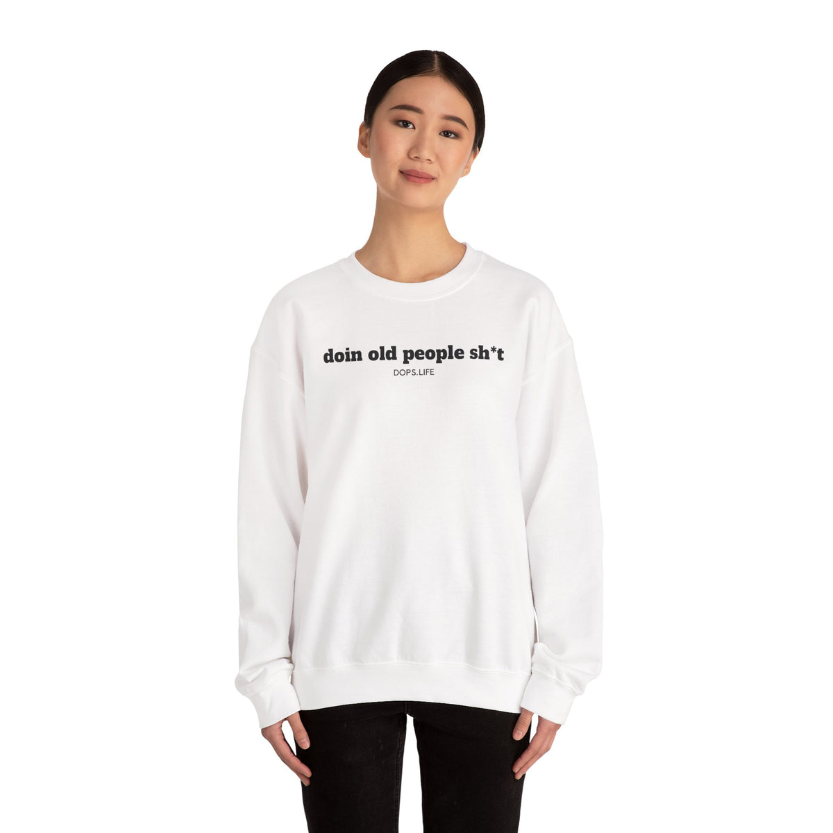 DOPS (PG-13) - Black Letter Unisex Heavy Blend™ Crewneck Sweatshirt