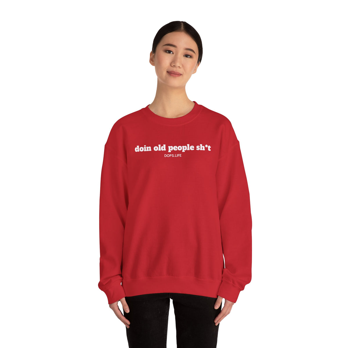 DOPS (PG-13) - White Letter Unisex Heavy Blend™ Crewneck Sweatshirt