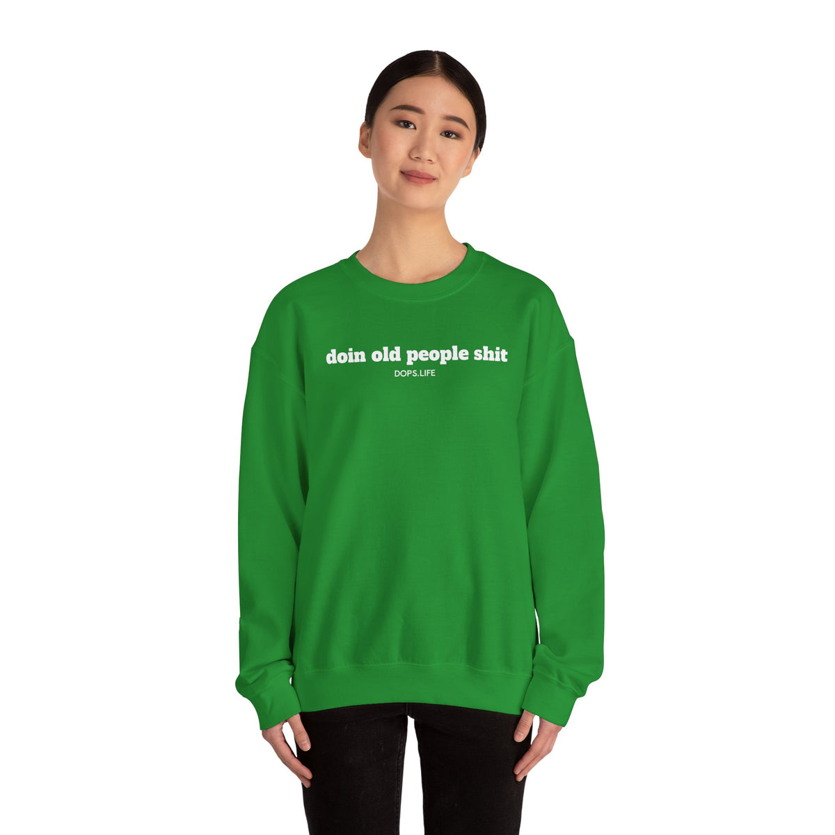 DOPS - White Letter Unisex Heavy Blend™ Crewneck Sweatshirt