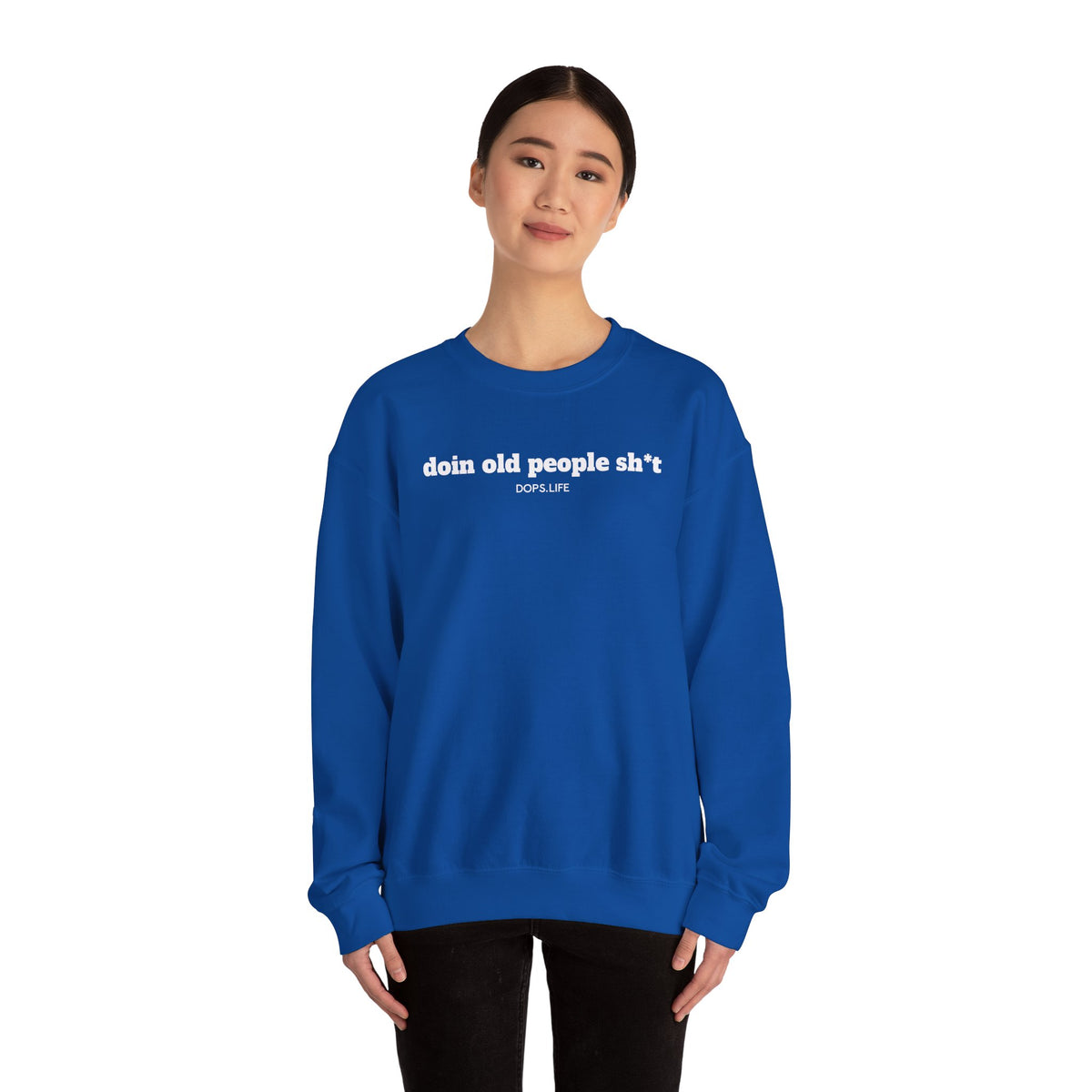 DOPS (PG-13) - White Letter Unisex Heavy Blend™ Crewneck Sweatshirt
