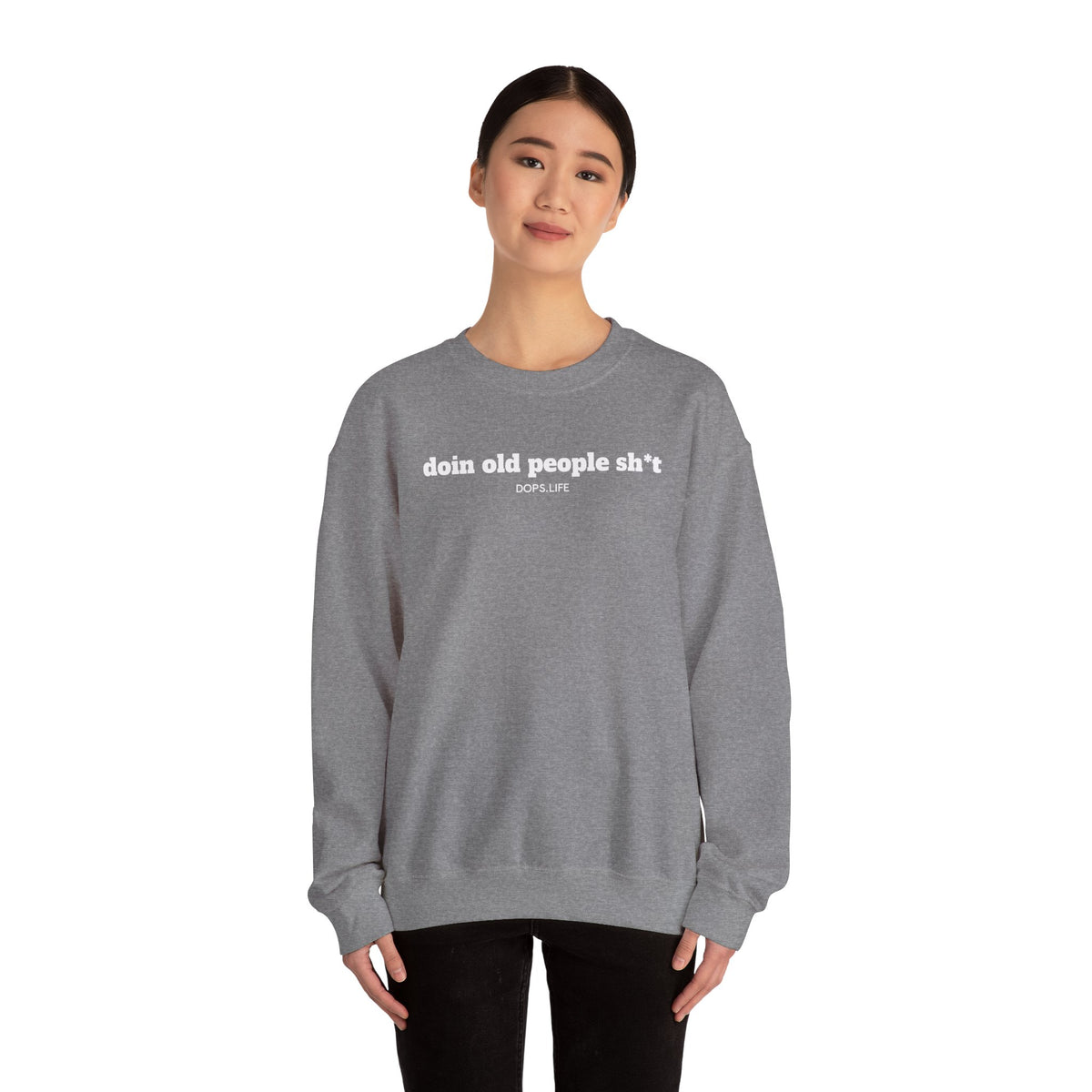 DOPS (PG-13) - White Letter Unisex Heavy Blend™ Crewneck Sweatshirt