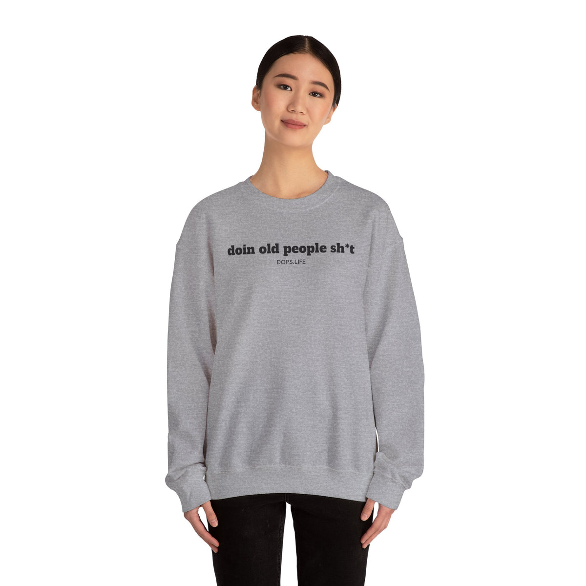DOPS (PG-13) - Black Letter Unisex Heavy Blend™ Crewneck Sweatshirt