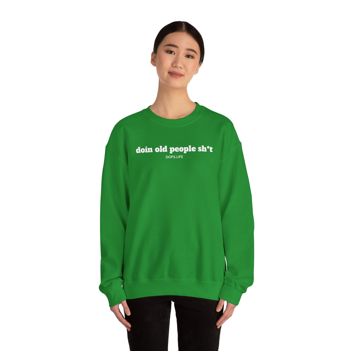 DOPS (PG-13) - White Letter Unisex Heavy Blend™ Crewneck Sweatshirt