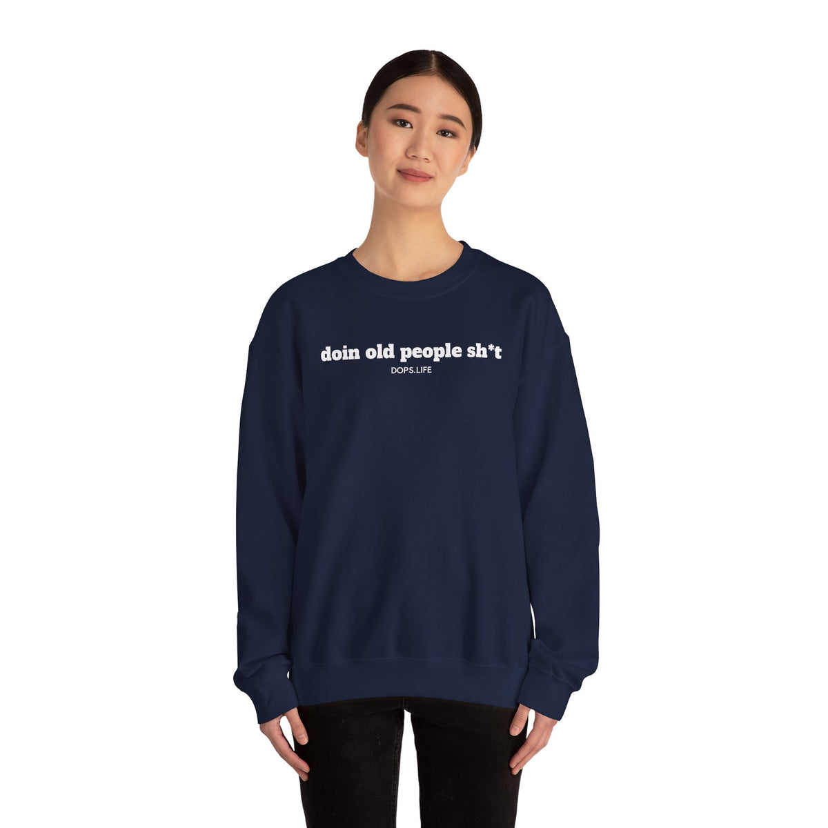 DOPS (PG-13) - White Letter Unisex Heavy Blend™ Crewneck Sweatshirt