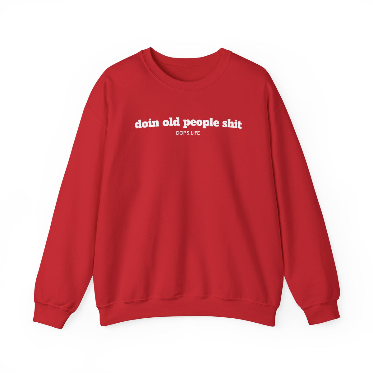 DOPS - White Letter Unisex Heavy Blend™ Crewneck Sweatshirt