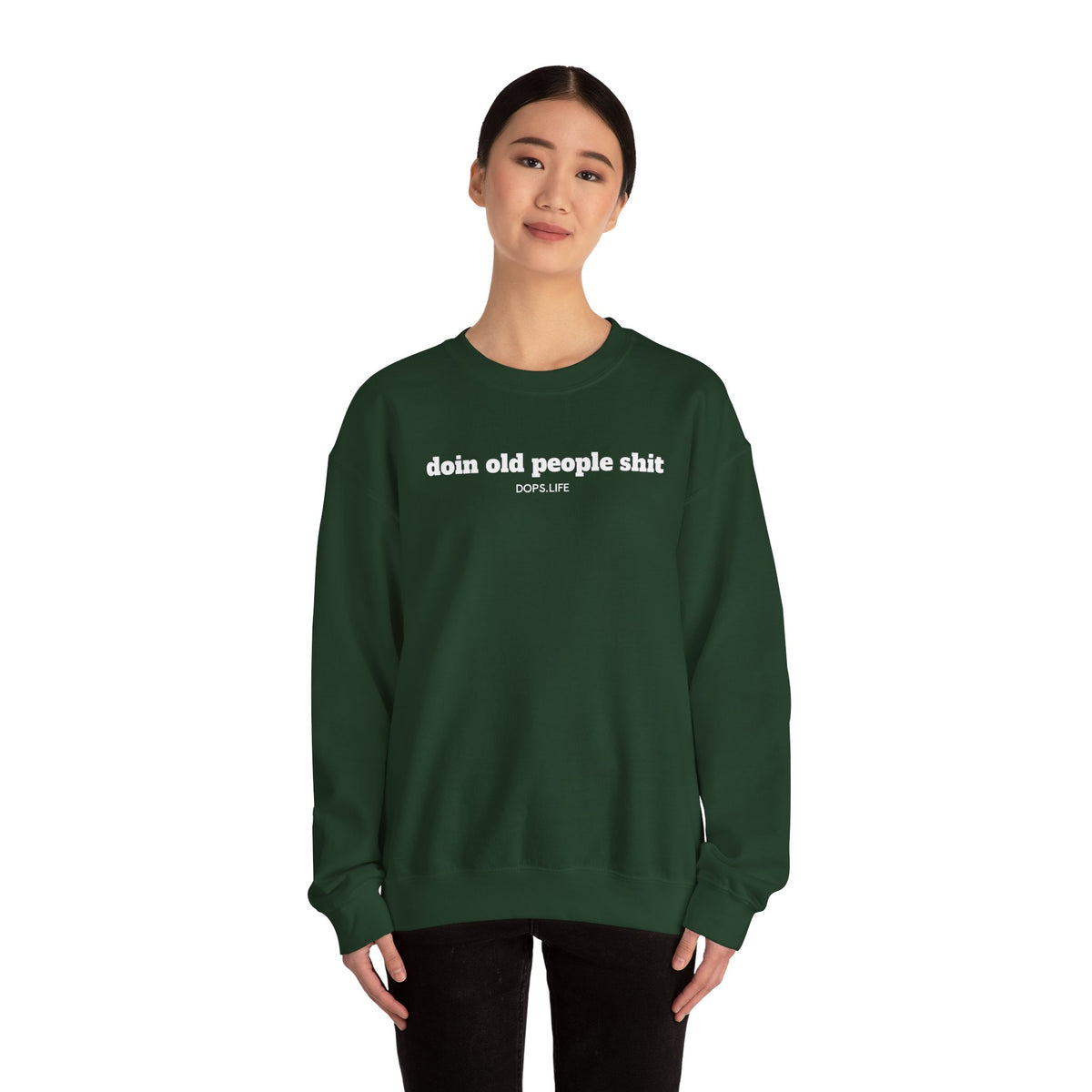 DOPS - White Letter Unisex Heavy Blend™ Crewneck Sweatshirt