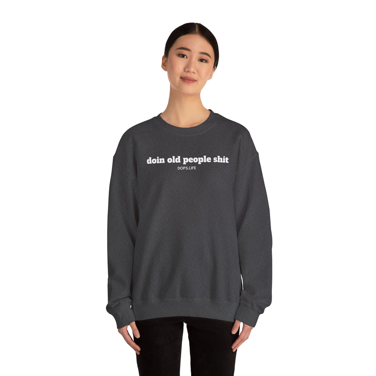DOPS - White Letter Unisex Heavy Blend™ Crewneck Sweatshirt