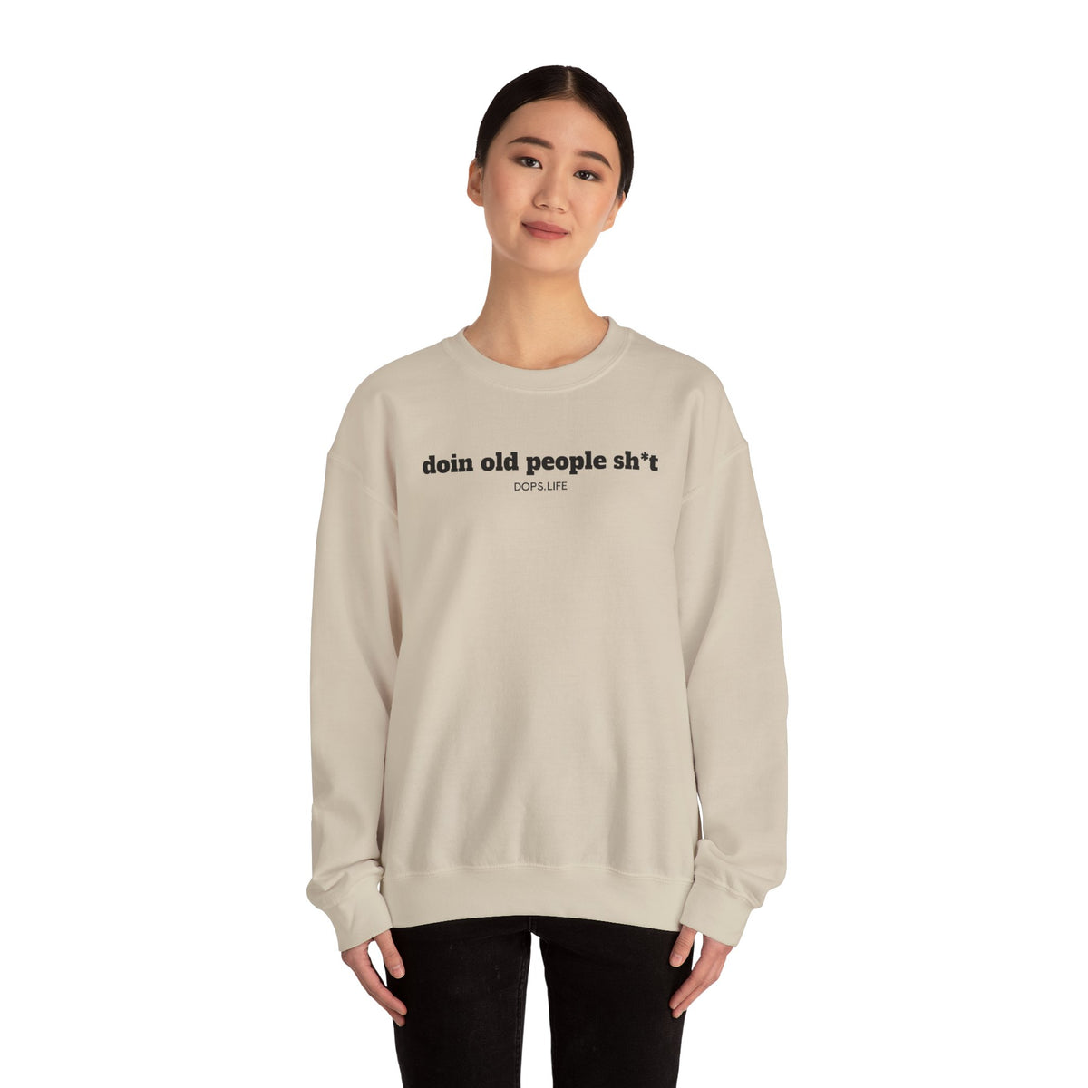 DOPS (PG-13) - Black Letter Unisex Heavy Blend™ Crewneck Sweatshirt