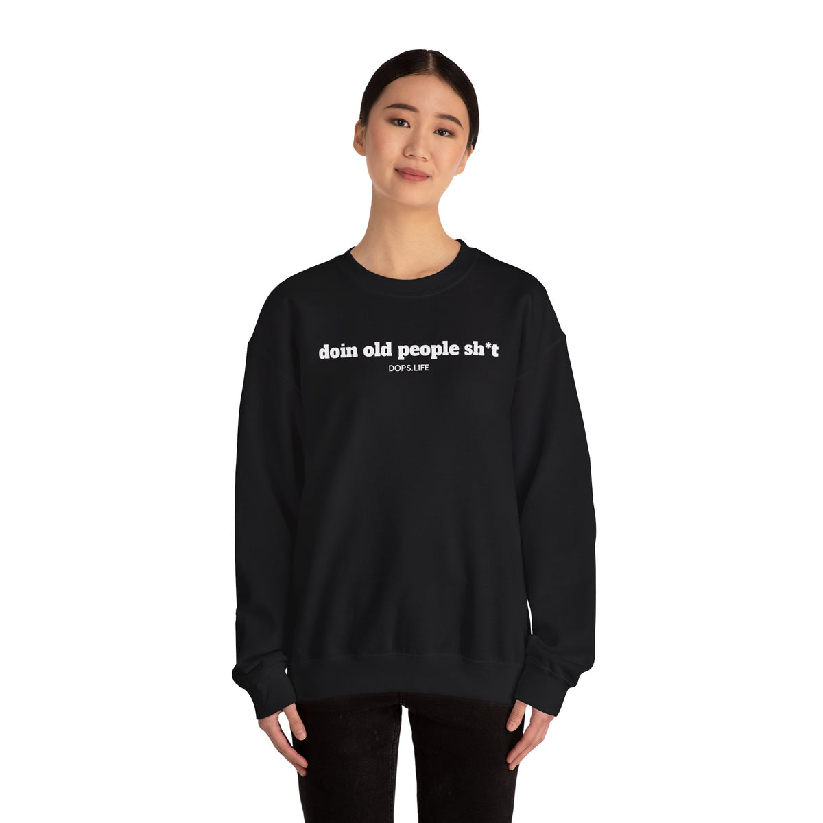 DOPS (PG-13) - White Letter Unisex Heavy Blend™ Crewneck Sweatshirt