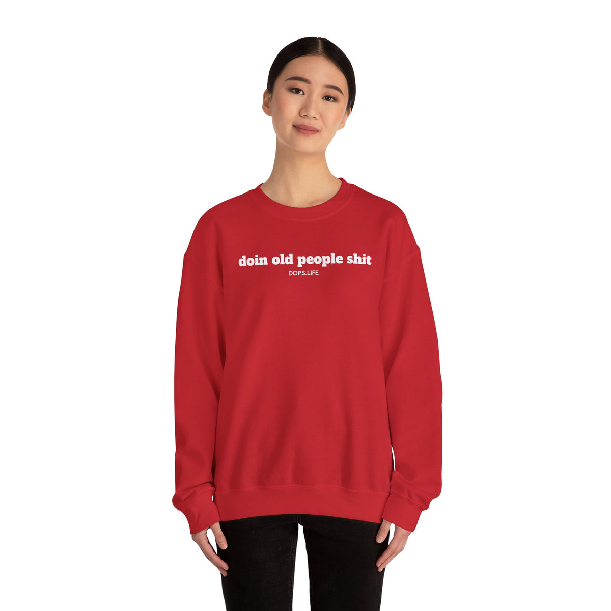 DOPS - White Letter Unisex Heavy Blend™ Crewneck Sweatshirt