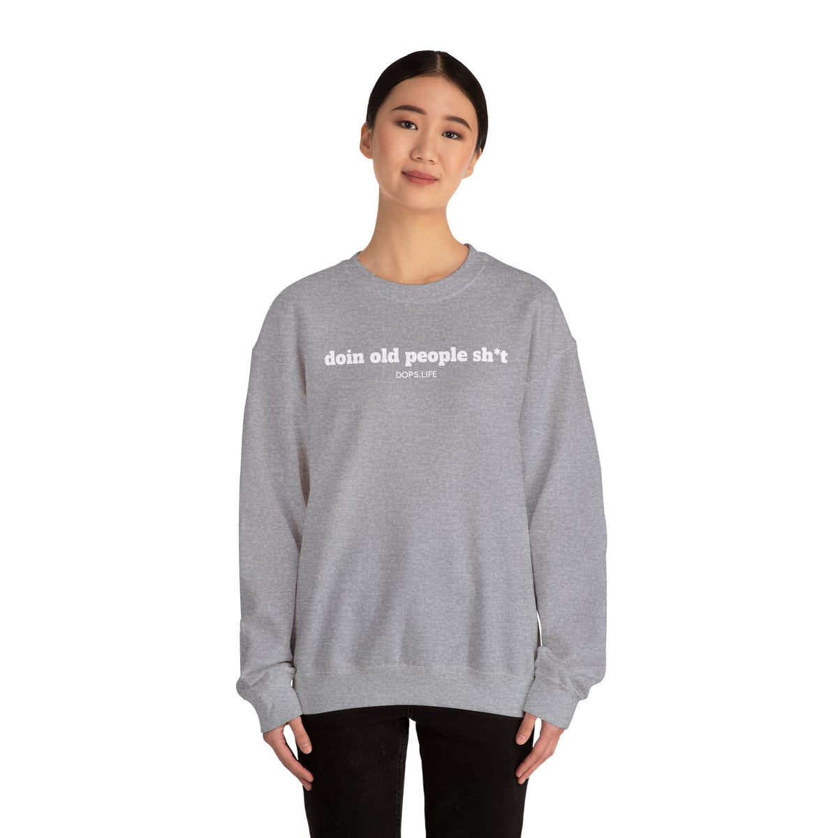 DOPS (PG-13) - White Letter Unisex Heavy Blend™ Crewneck Sweatshirt